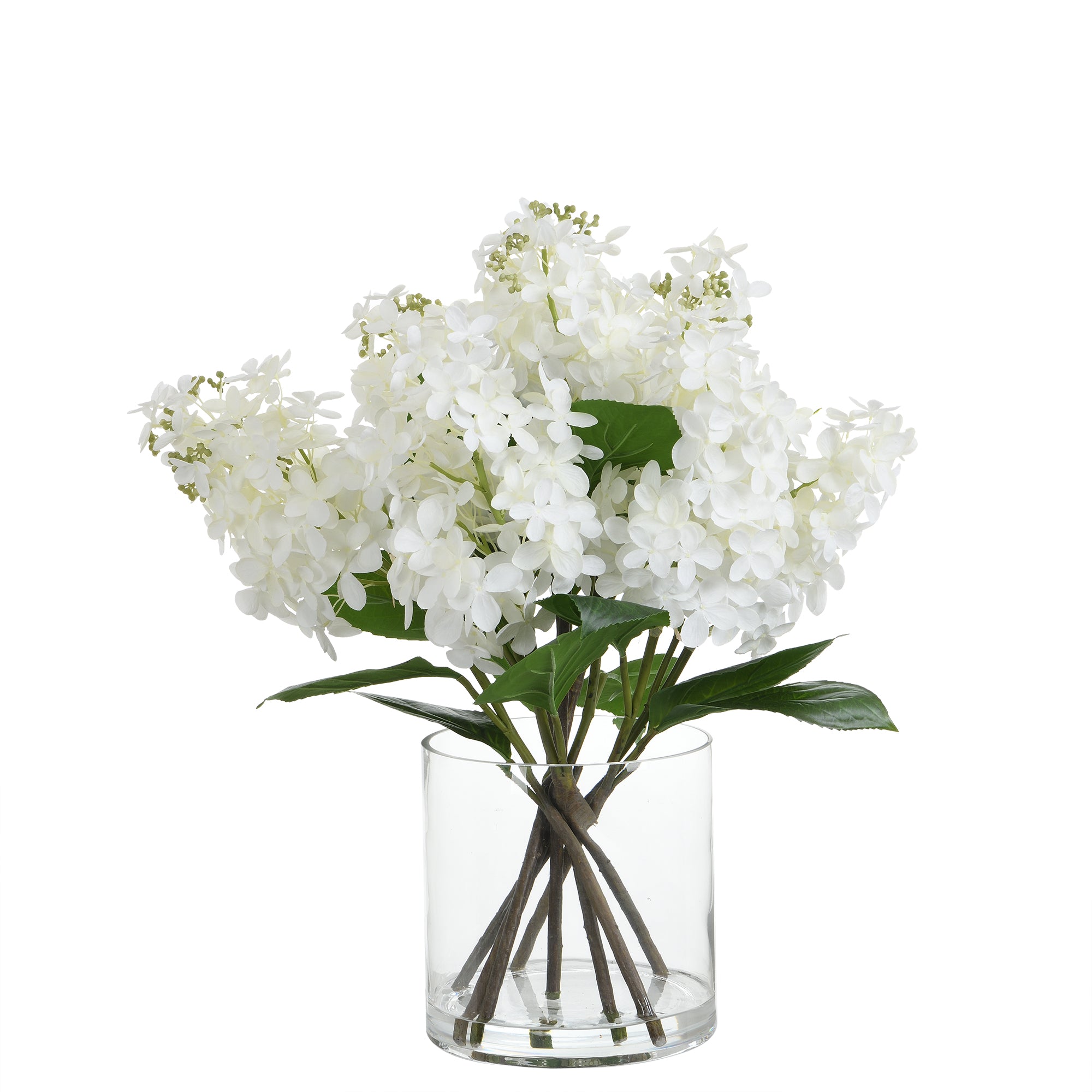 Sia Home Hydrangeas pointus composition artificielle blanche 55 cm