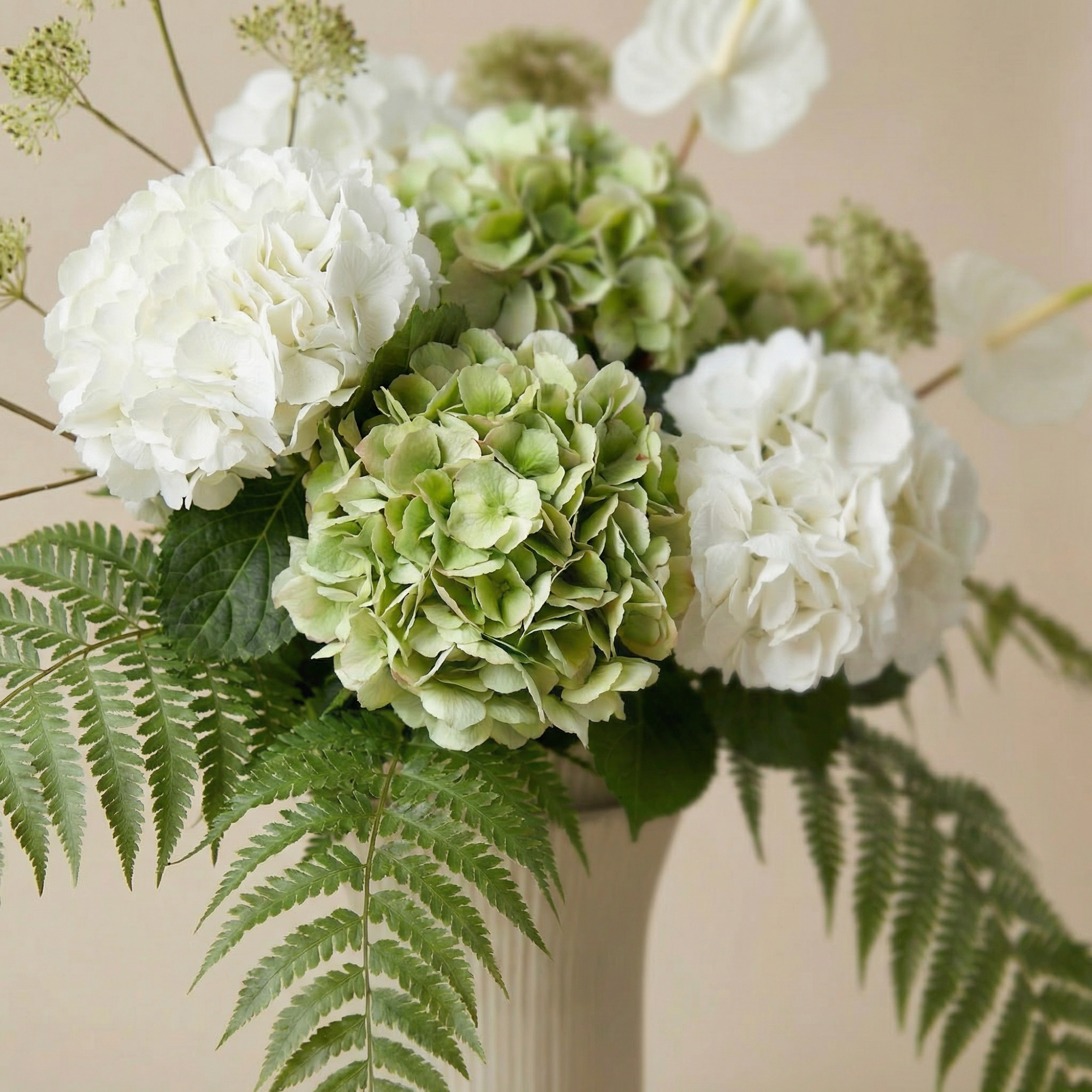 Sia Home Élora bouquet hortensias artificiel blanc 7 tiges