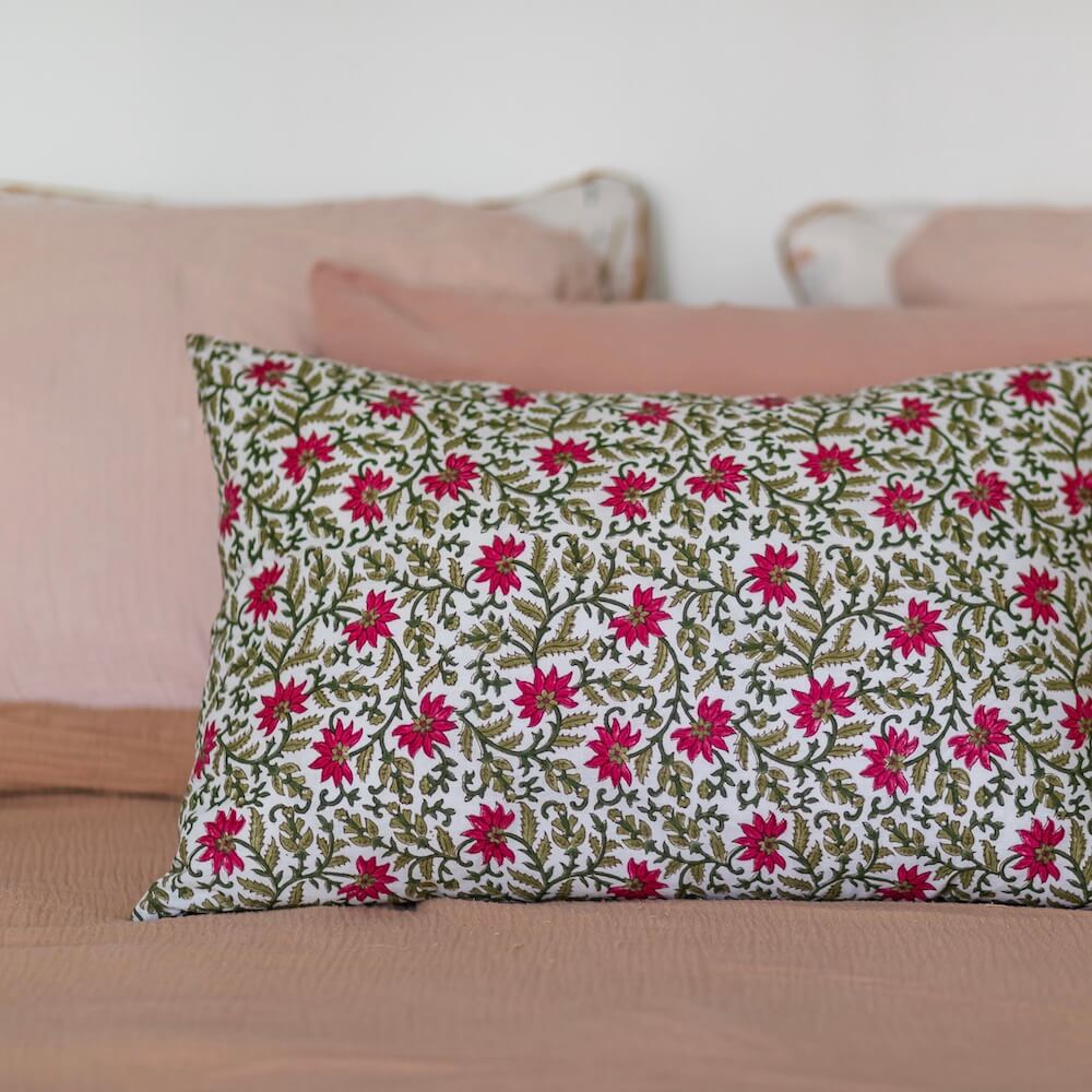 Flowrette Décoration Bally housse de coussin block print