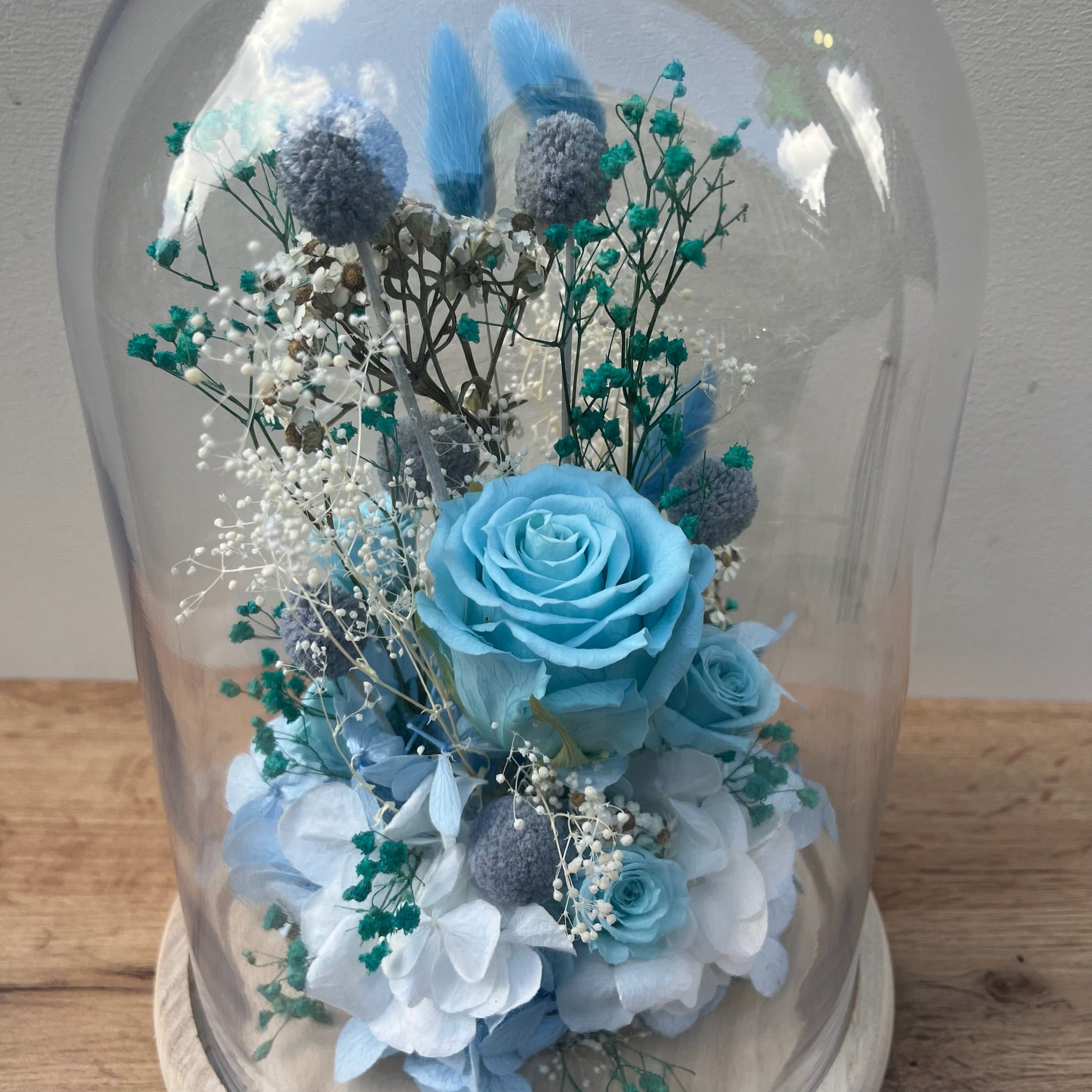 Ateliers Ouchamp Cloches Rue Bleuet cloche L 14cm fleurs bleues
