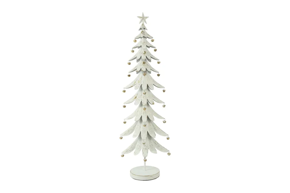 Feuillazur Rungis Sapin blanc métal sapin Noël 70 cm