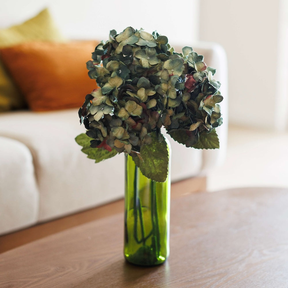 Flowrette Hortensia fleur en papier naturel fait main x1