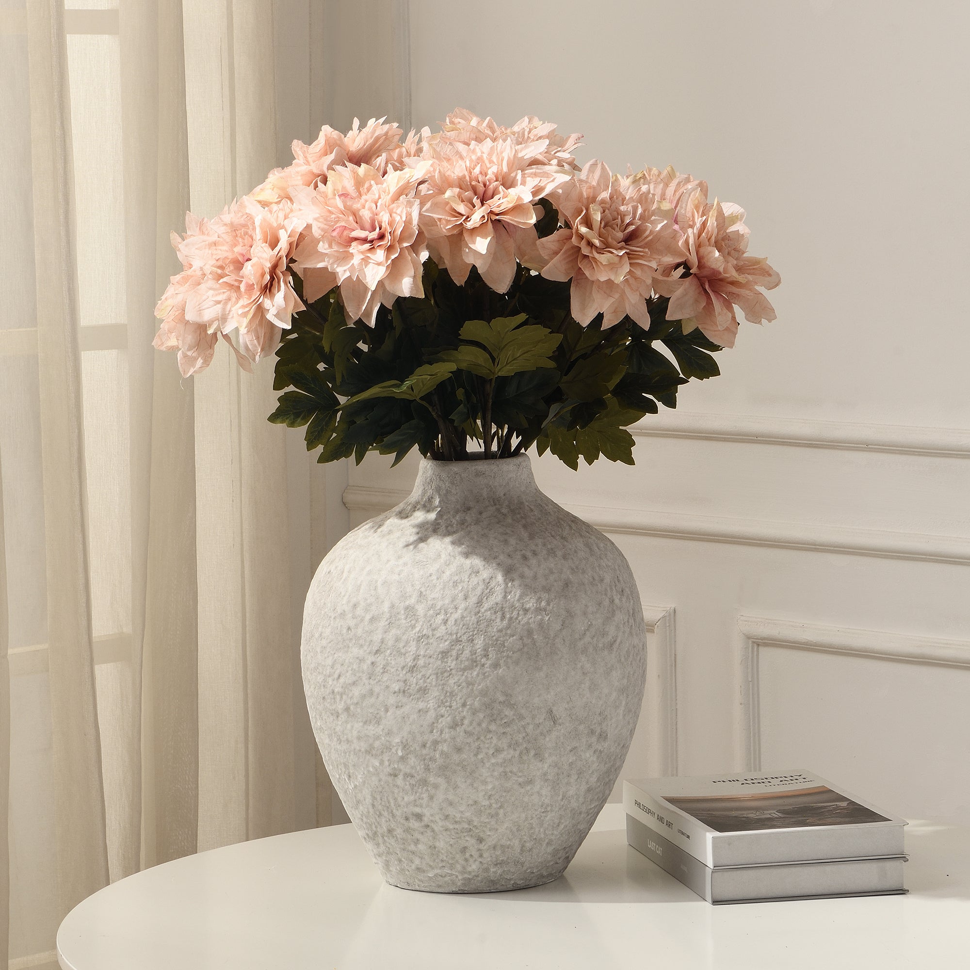 Sia Home Dahlia tige artificielle blanc 65 cm