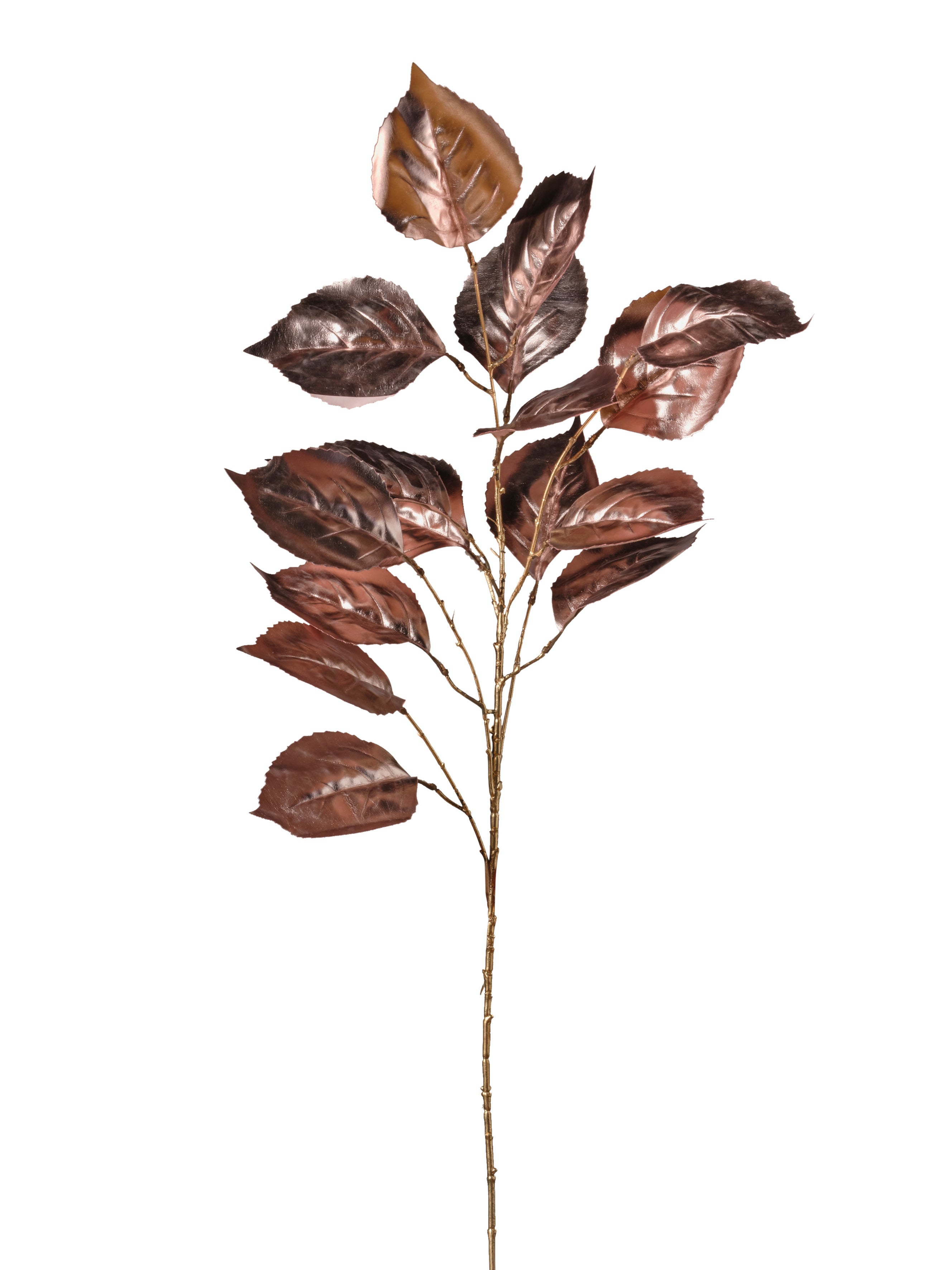 Feuillazur Rungis Branche feuillage métallique 102 cm rose gold