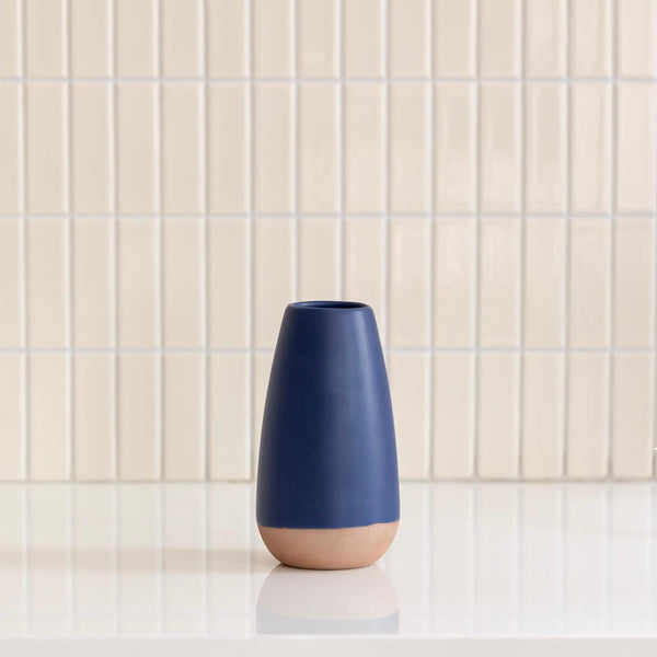Flowrette Harmony vase grès bleu large taille S