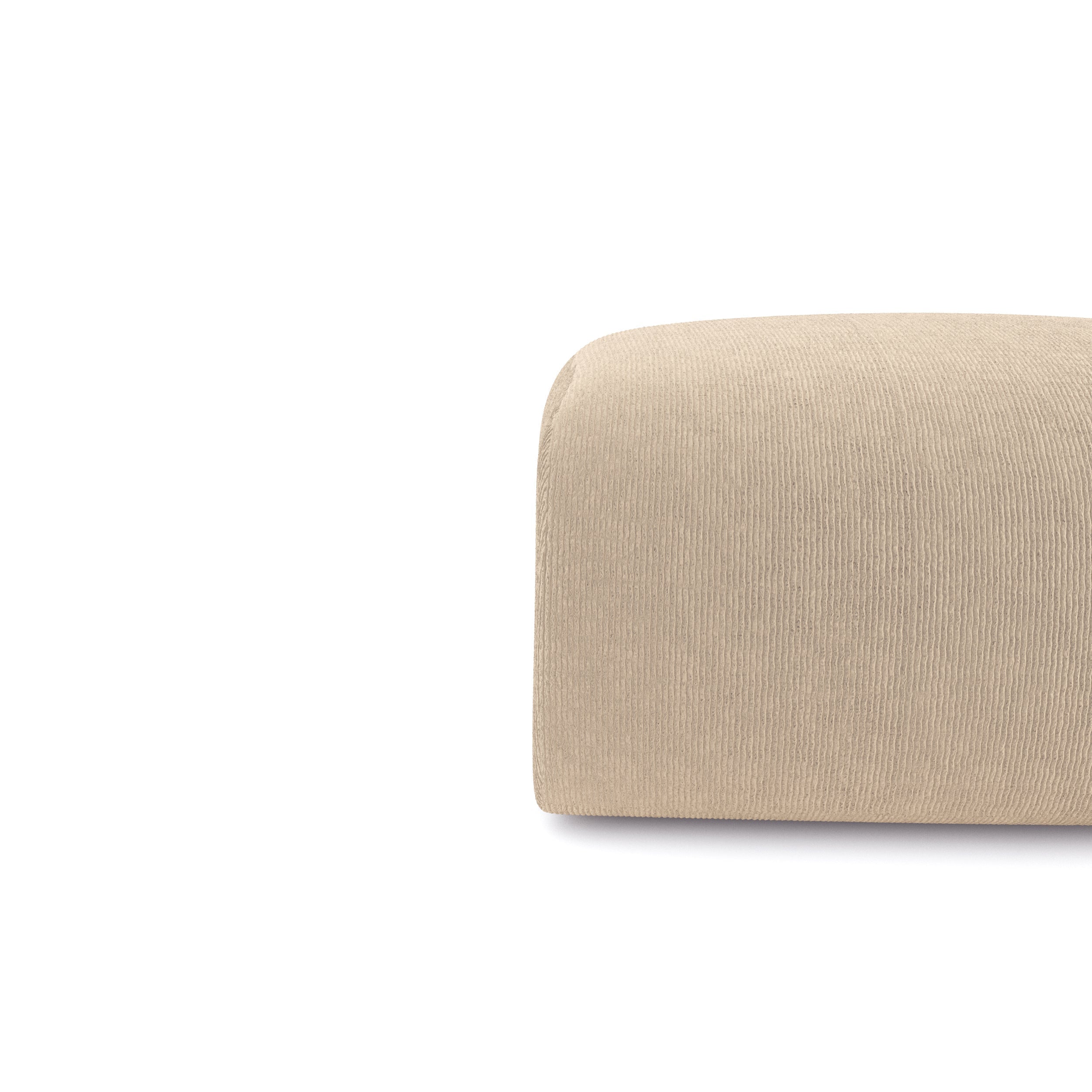 Sia Home Myra pouf beige tissu arrondi