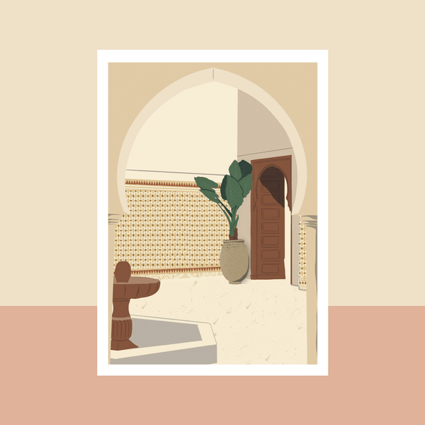 Flowrette Berbère carte postale déco motifs Maroc