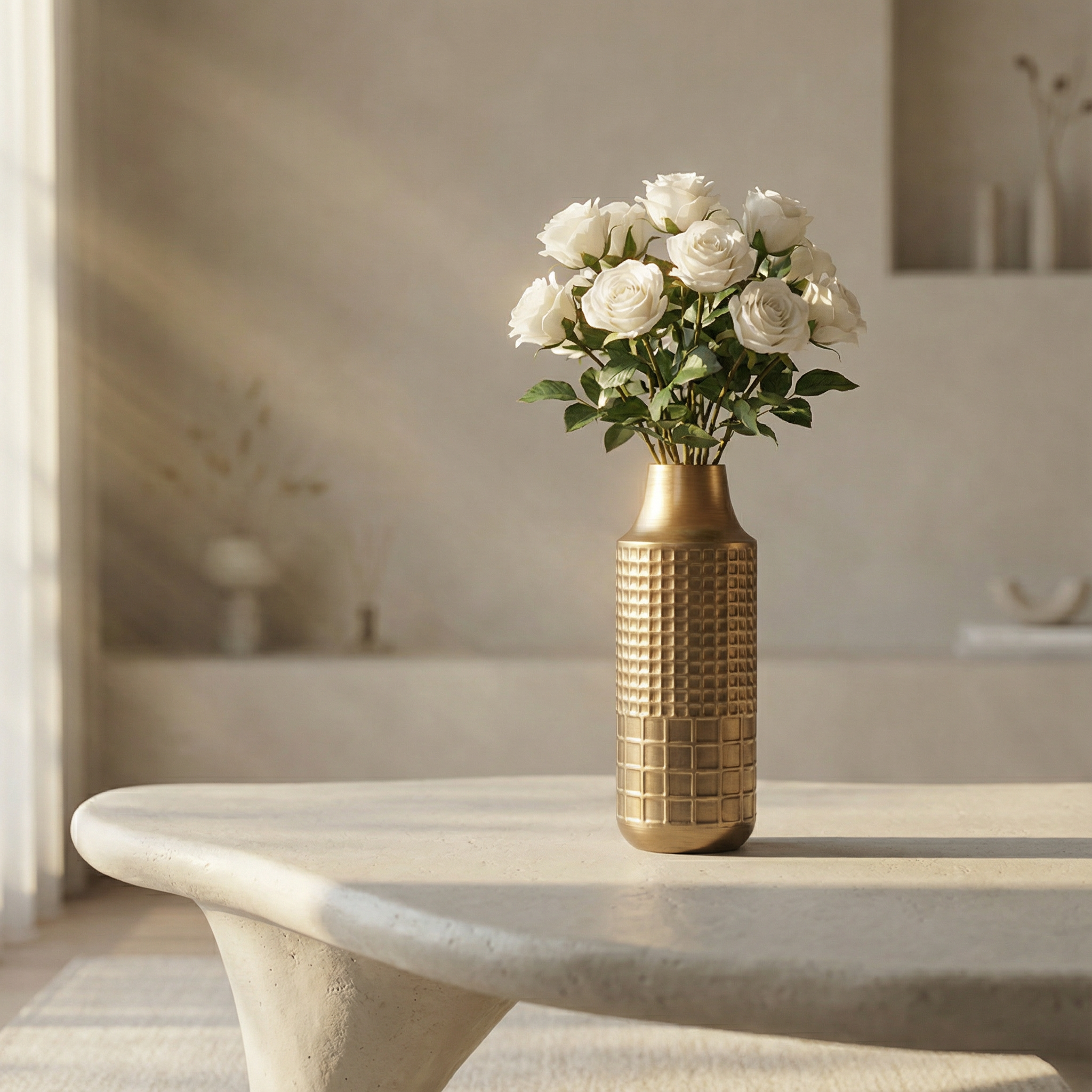Sia Home Eris vase métal doré 45 cm laiton