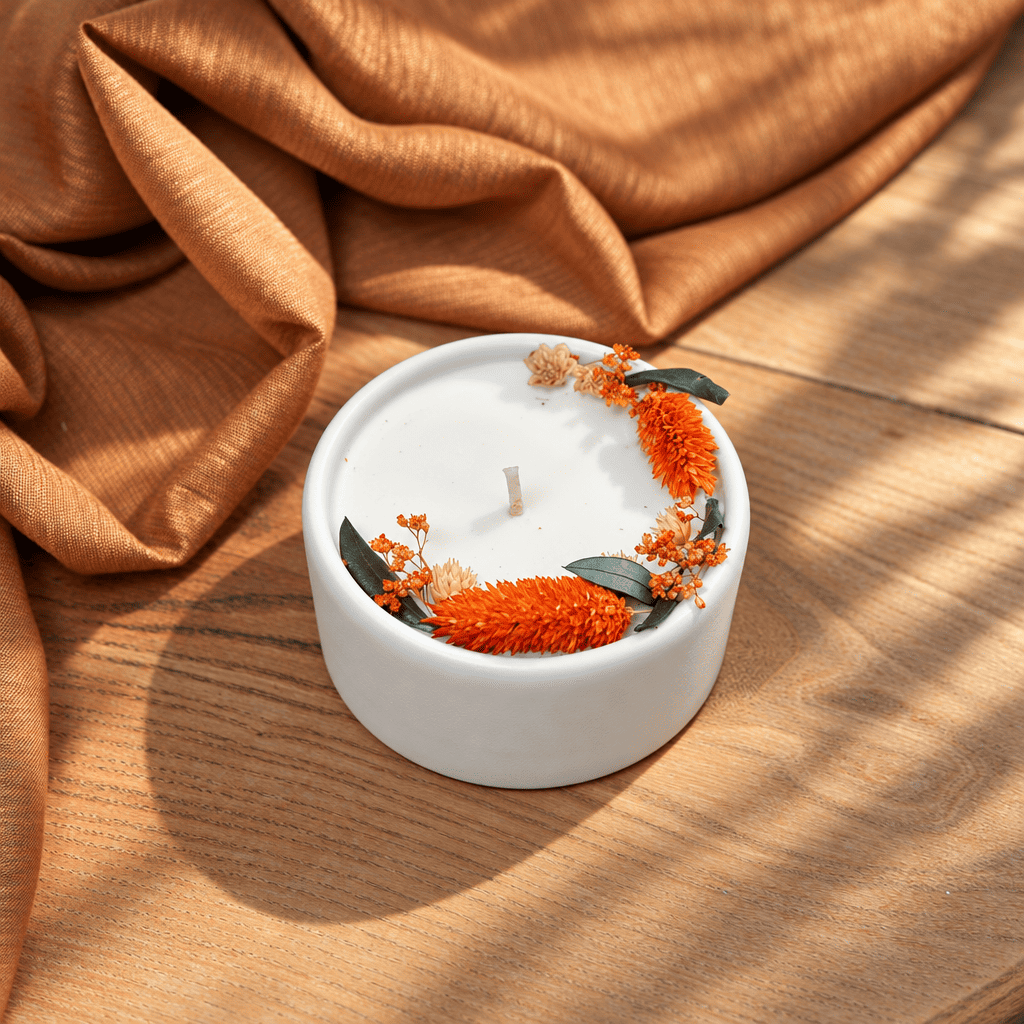 Flowrette Bougies Ambre bougie fleurie ambre cire soja