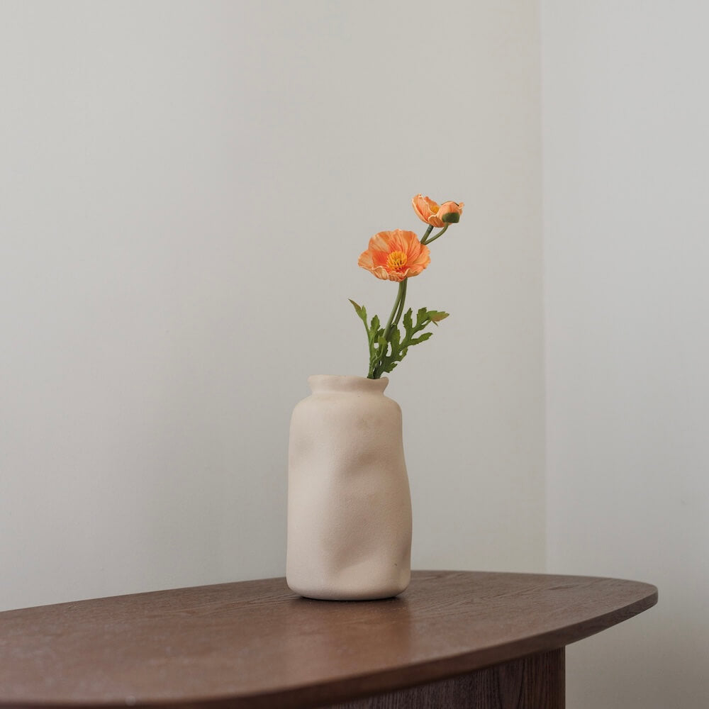 Flowrette Pavot fleur artificielle orange x1 Real Touch