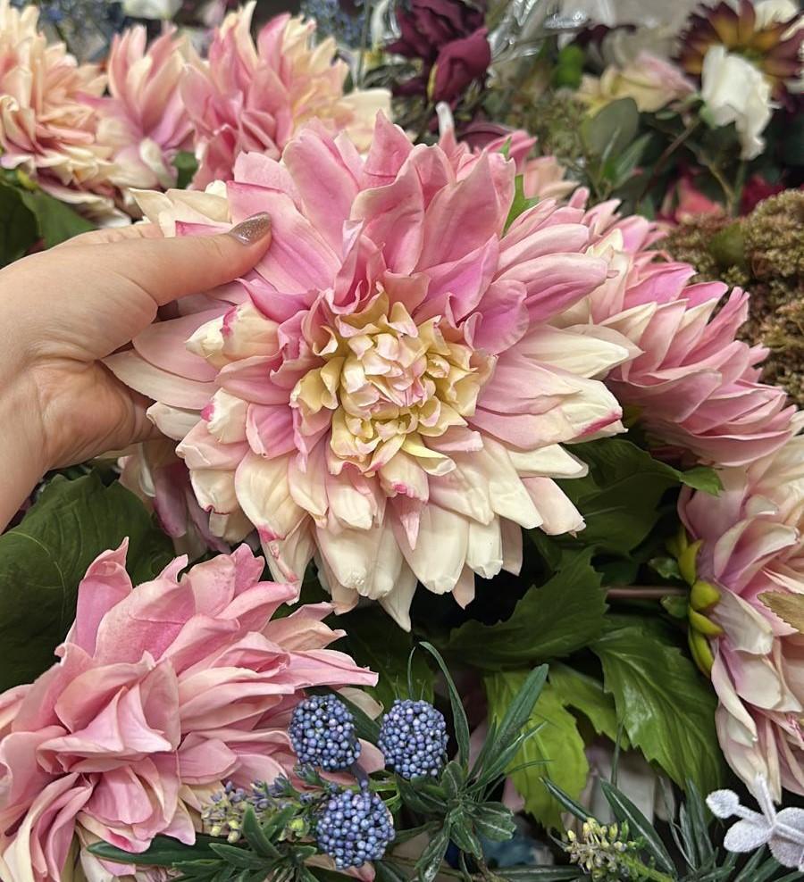 Sia Home Dahlia Premium 70 cm fleur artificielle orange