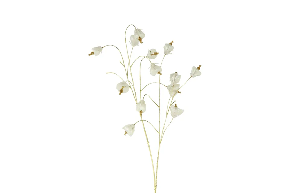 Feuillazur Sparkly fleur Noël artificielle blanc 144cm
