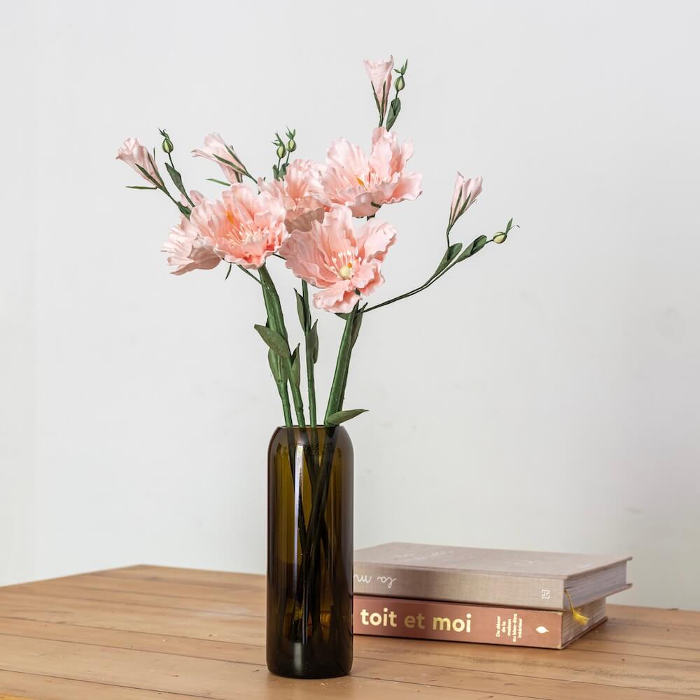 Flowrette lisianthus papier rose x1 fleur en papier