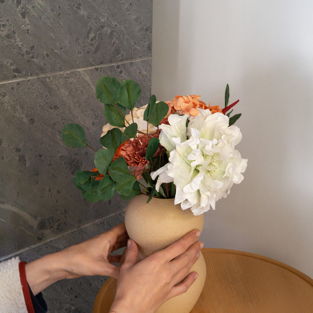 Flowrette bouquet Léger fleurs en papier terracotta