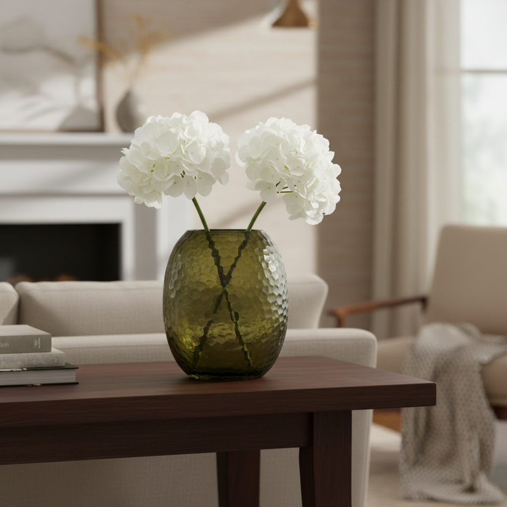 Sia Home Gemma vase verre soufflé vert 29 cm