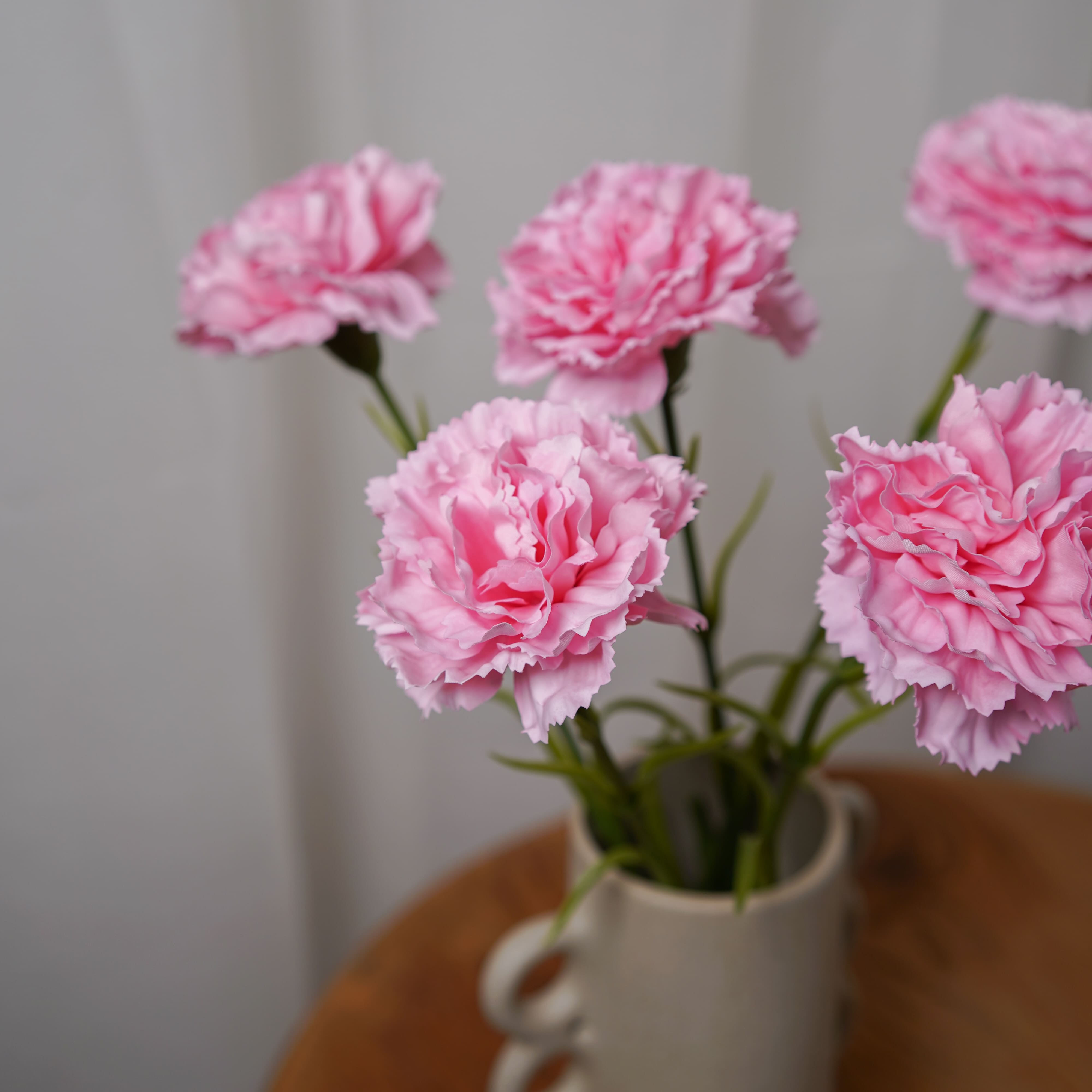 Flowrette Real Touch oeillet rose clair fleur artificielle tige