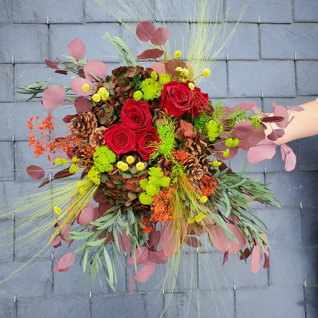 Ateliers Ouchamp Villa Léandre bouquet stabilisé Noël 40 cm