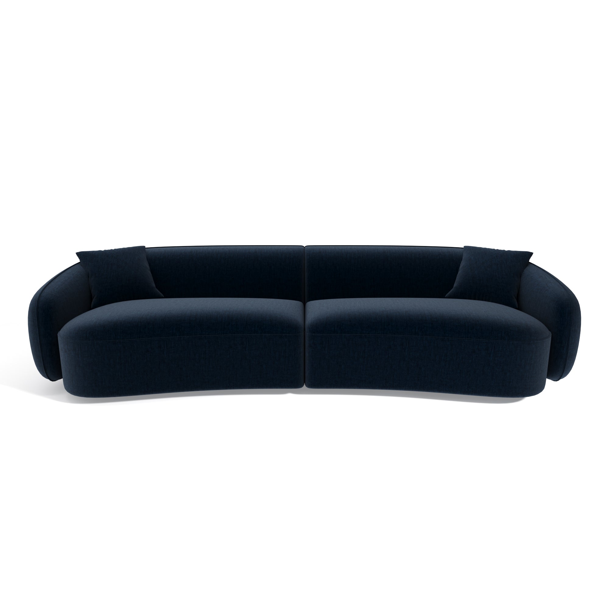 Sia Home Céline canapé droit 4 places noir arrondi