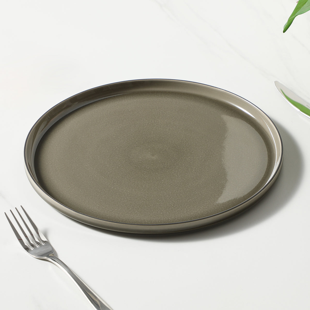 Sia Arts de la table Greeny 4 assiettes plates vert 27,9 cm