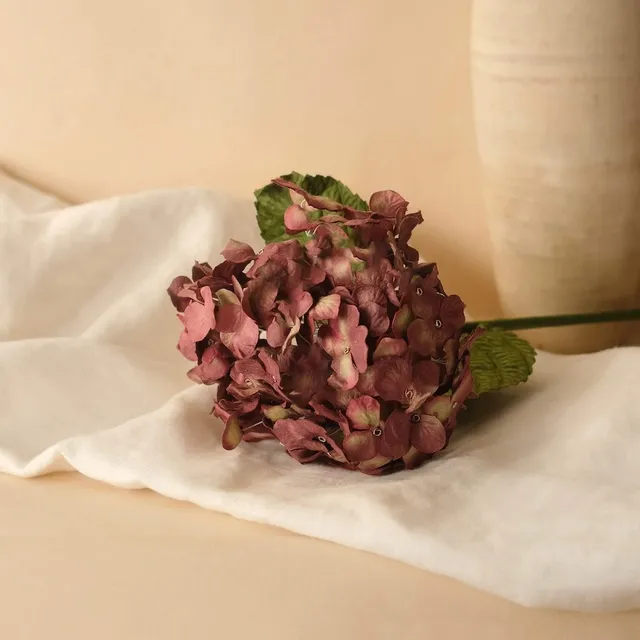 Flowrette Hortensia fleur papier prune à l'unité romantique