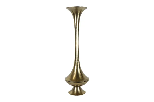 Feuillazur vase long doré fin 40x40x137cm