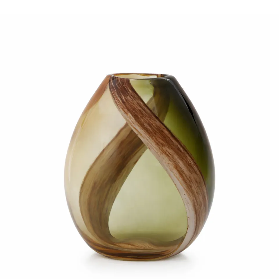 Sia Home Olivine vase verre soufflé vert 25 cm