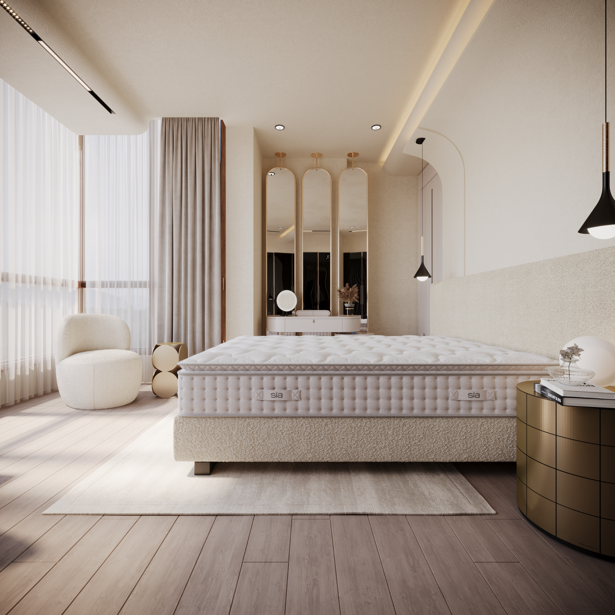 Sia Home Literie Hybride Premium Cloud matelas blanc 180x200 ferme