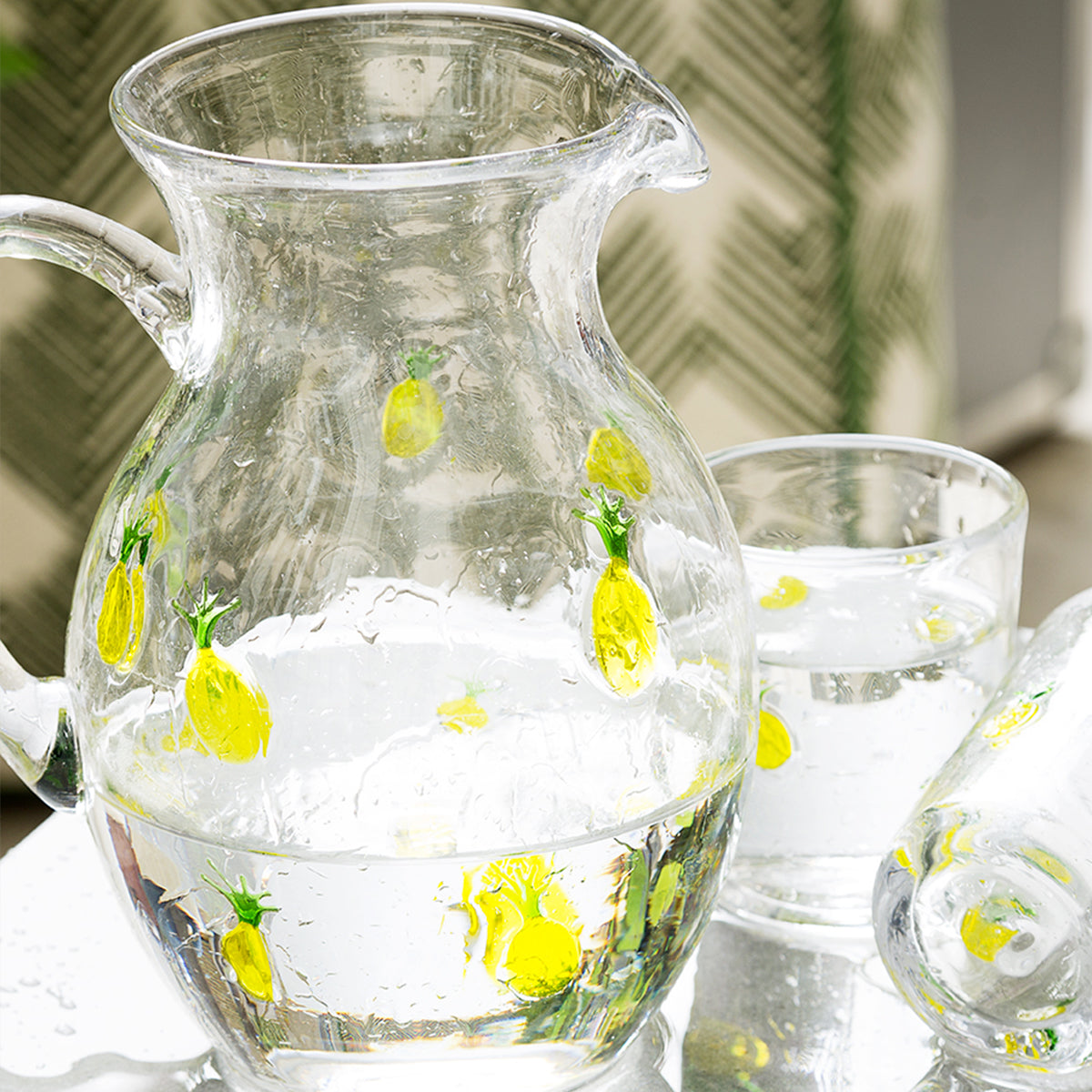 Sia Home Verres et carafes Verre à Eau Oasis verre jaune 16 cm