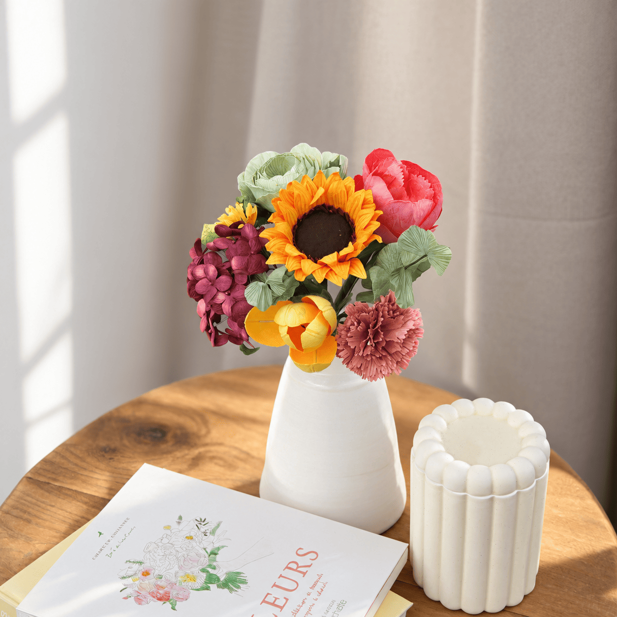 Flowrette Turner bouquet fleurs en papier jaune