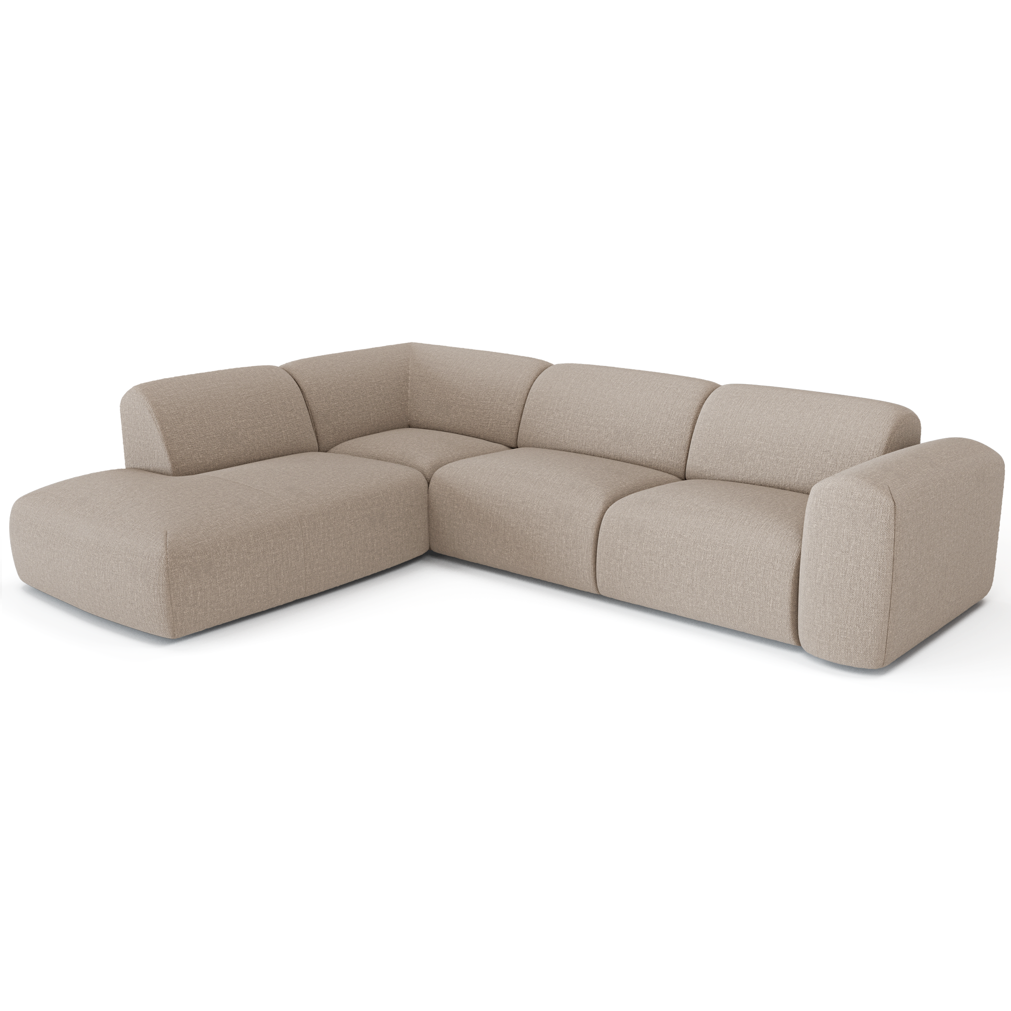 Sia Home Myra canapé grand angle gauche beige dossier
