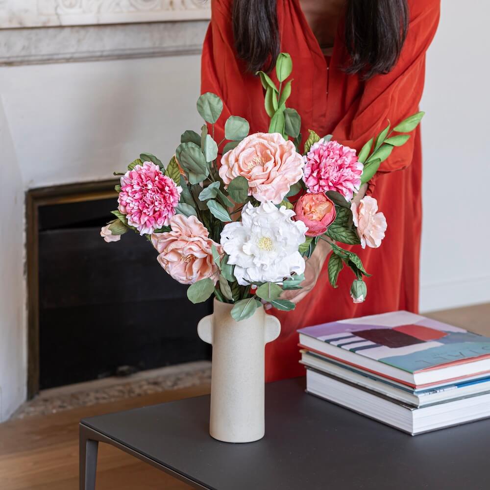 Flowrette Monet bouquet fleurs papier artisanal éternel