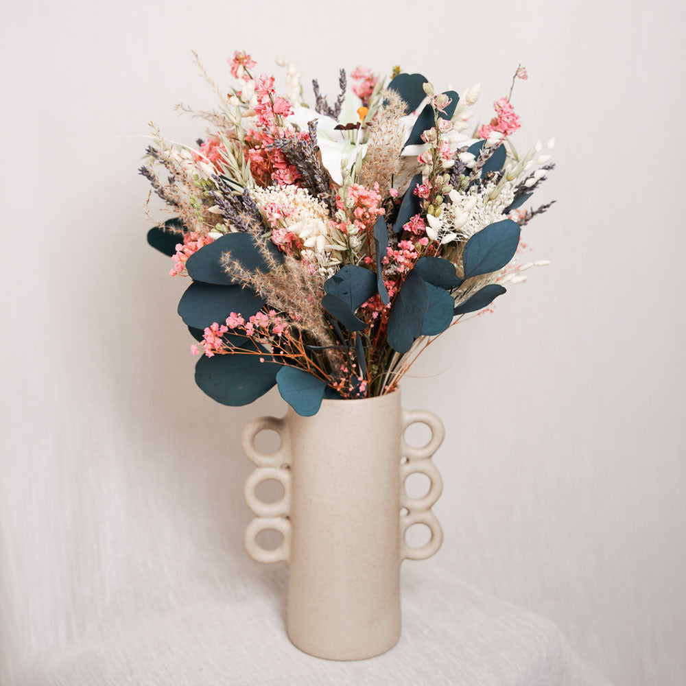 Flowrette Proust bouquet mixte fleurs séchées rose