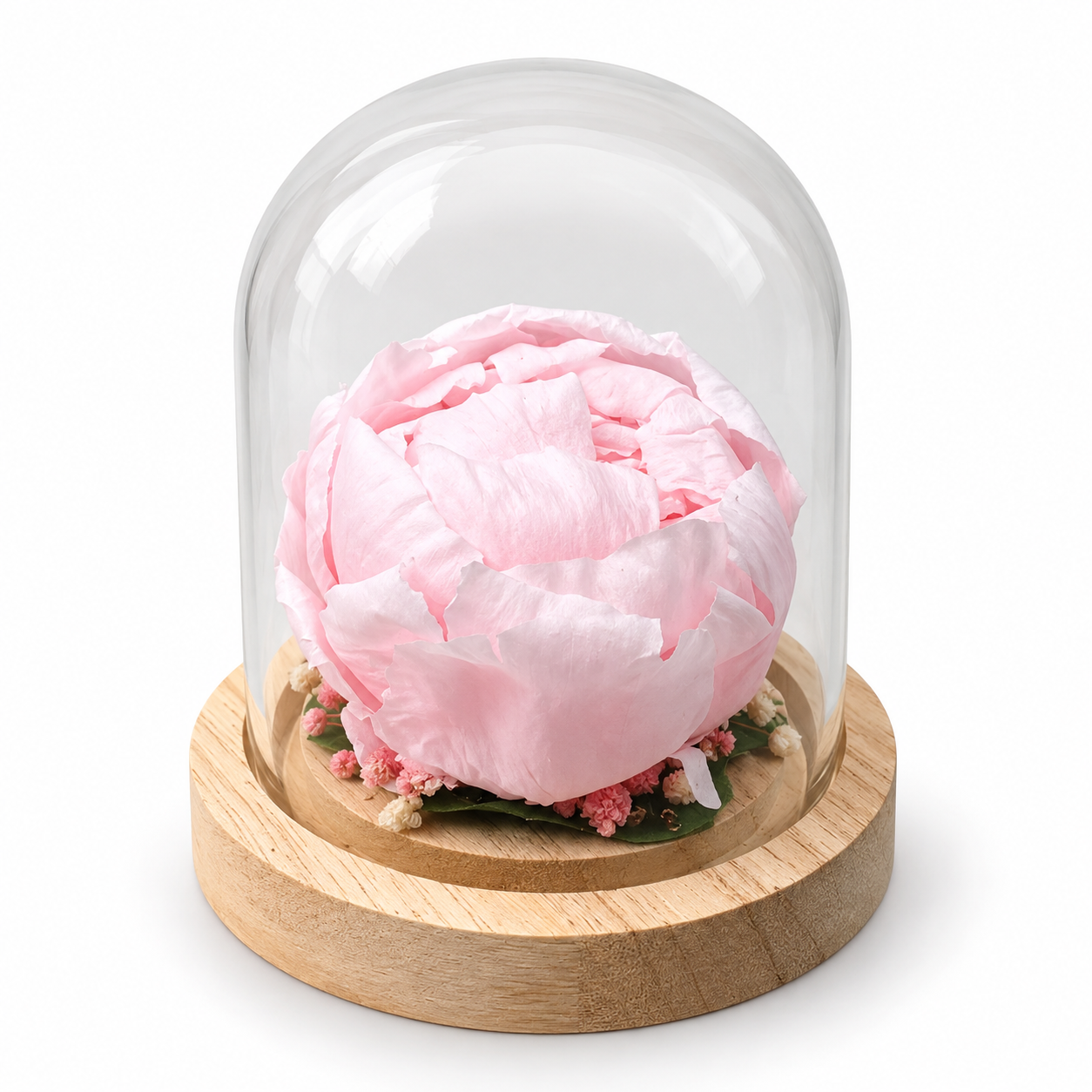 Ateliers Ouchamp Cloches Pivoine cloche verre rose 10,5 cm