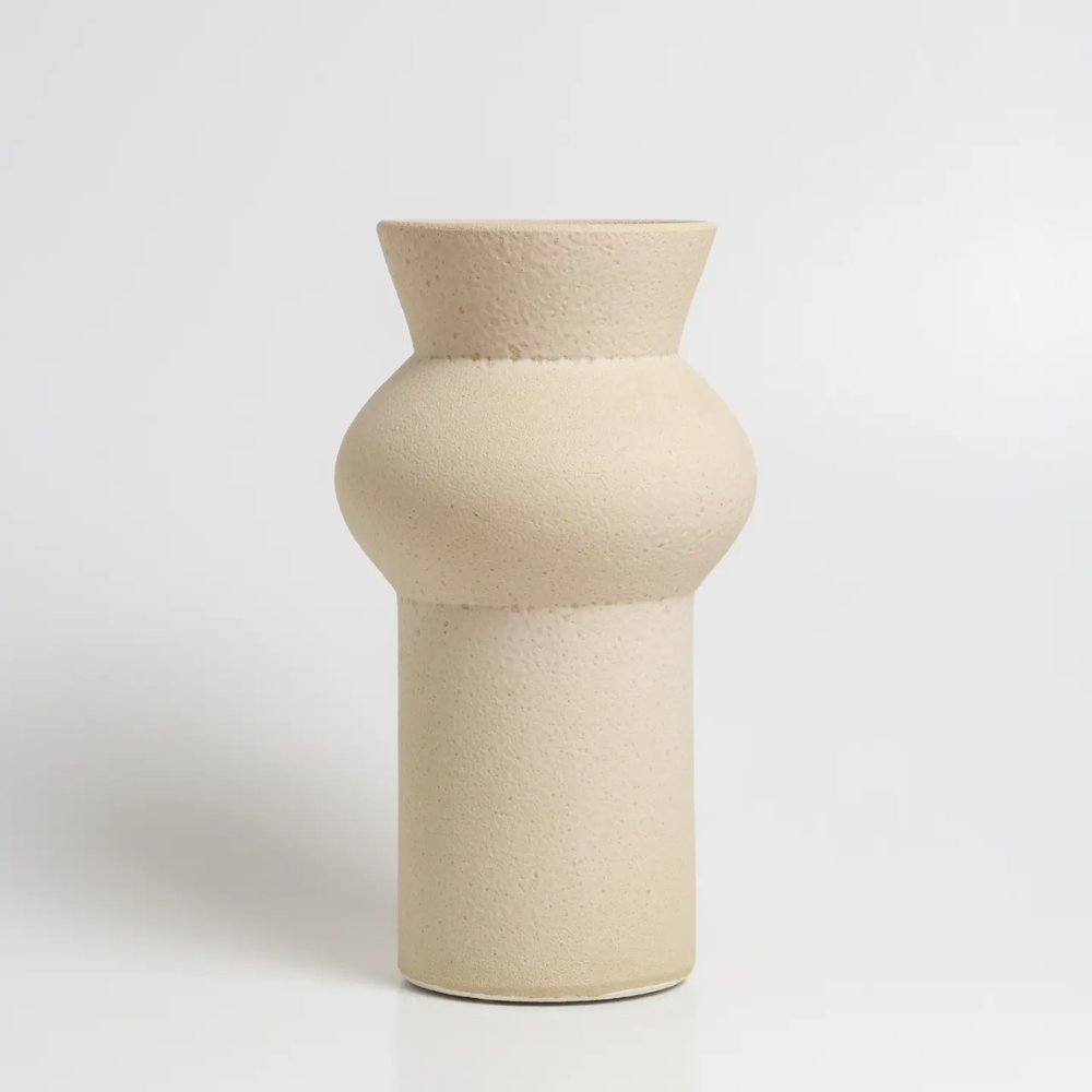 Flowrette Noachis vase sable texturé glaçure volcanique