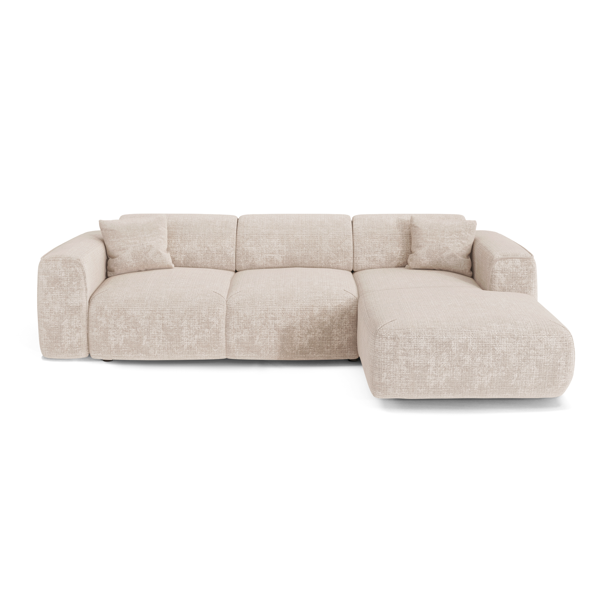 Sia Home Yuma canapé convertible angle droit crème 5 places