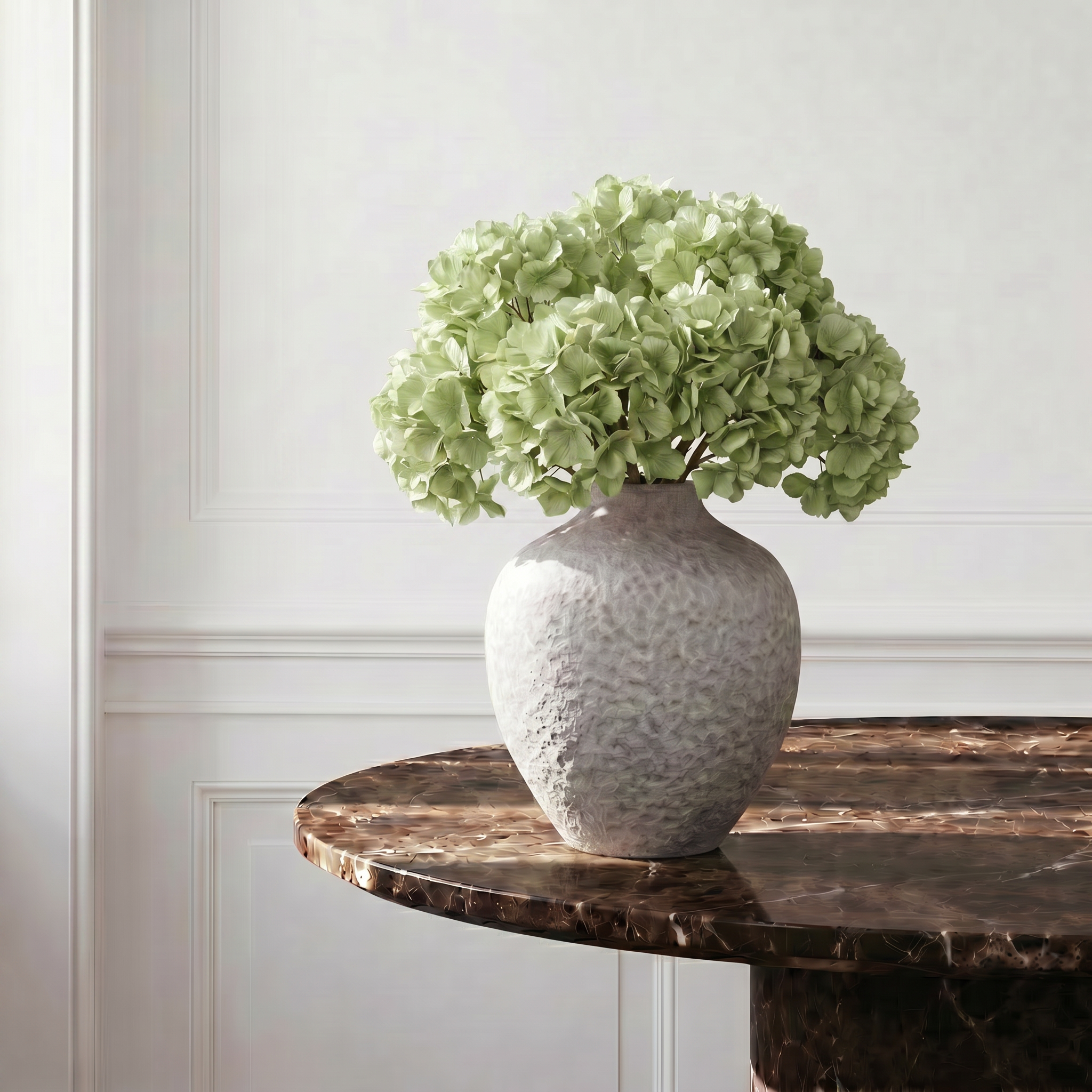 Sia Home Tiges Hortensia 63 cm fleur artificielle vert