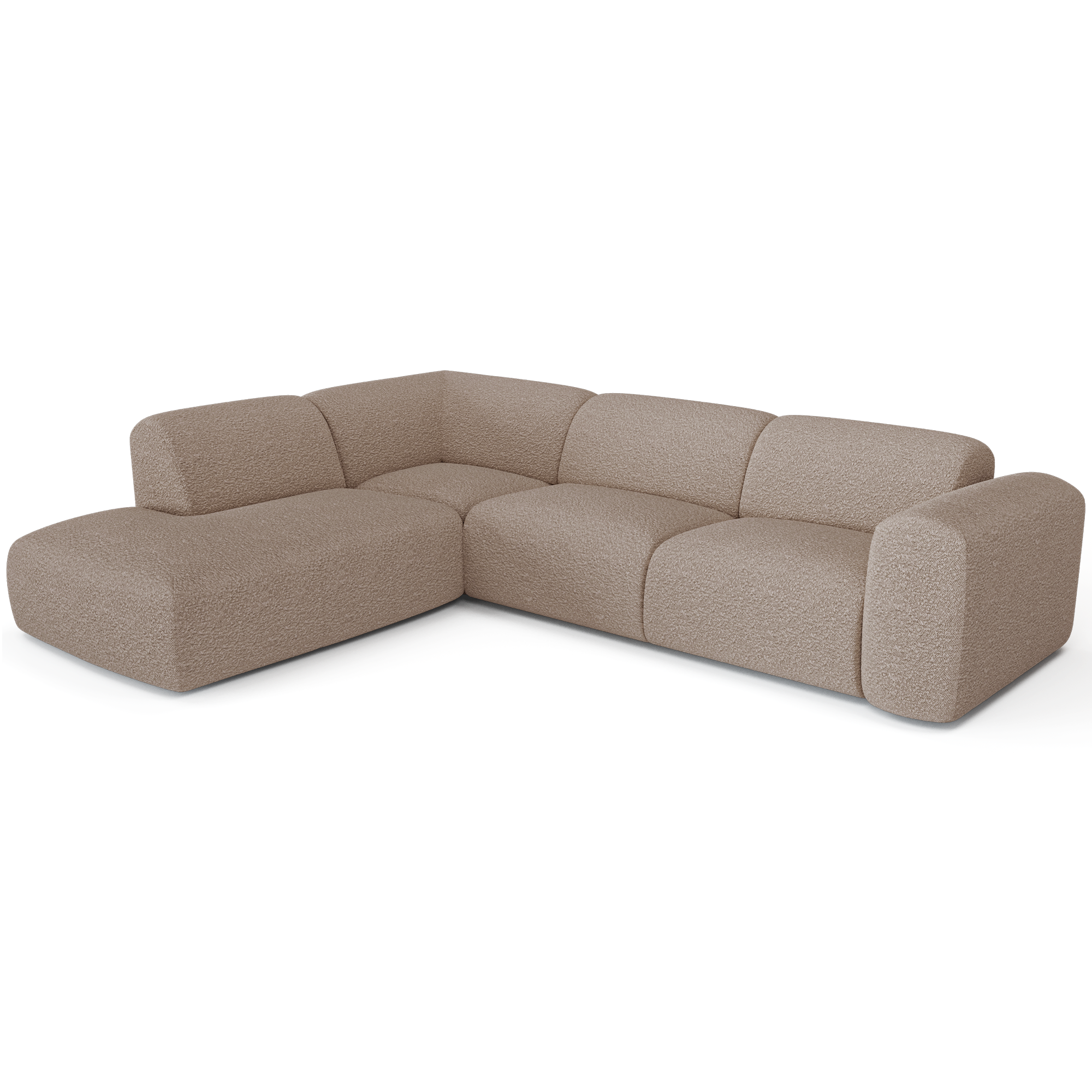 Sia Home Myra Grand Angle Gauche canapé crème dossier méridienne