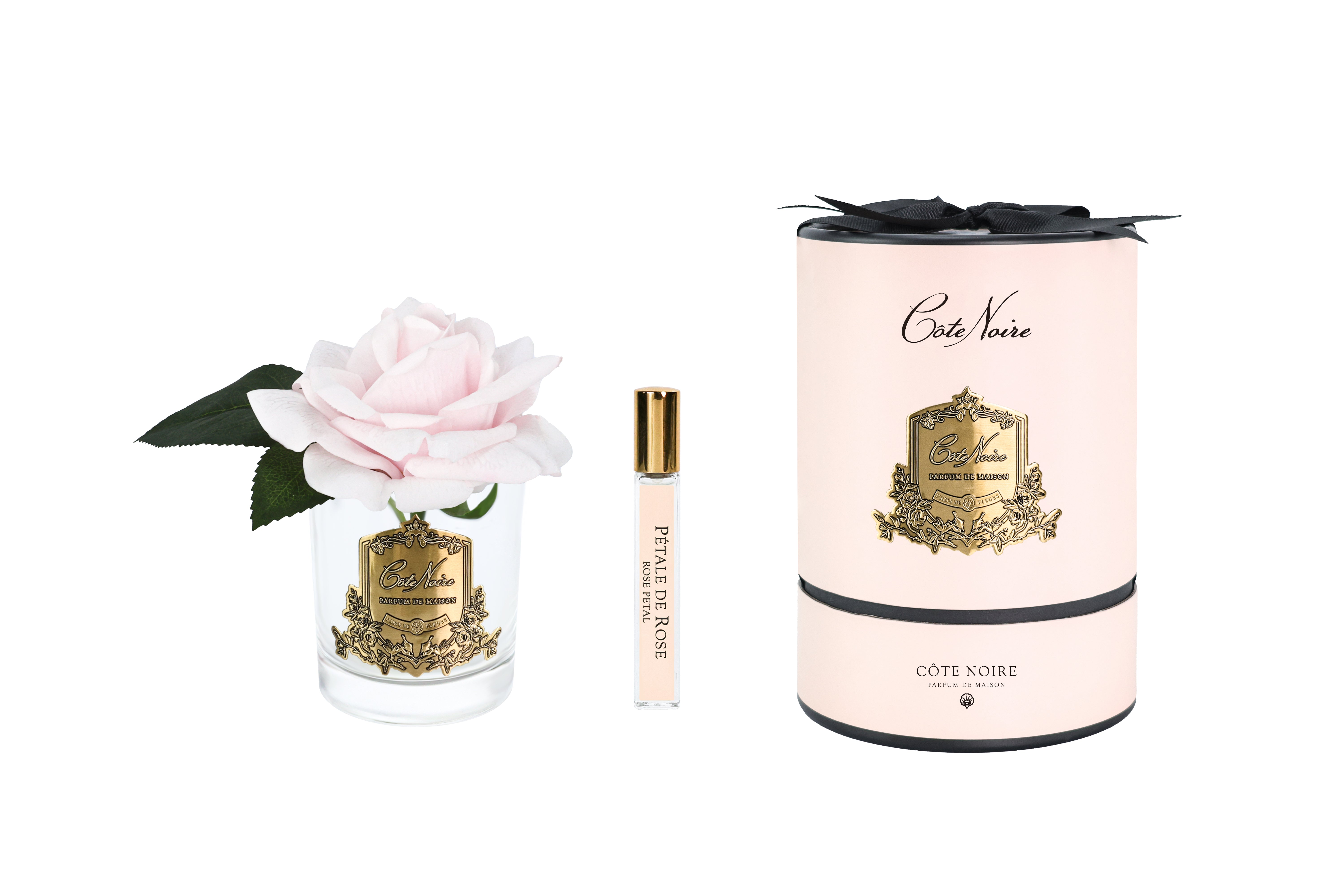 Côte Noire RMR06 rose française artificielle rose verre transparent