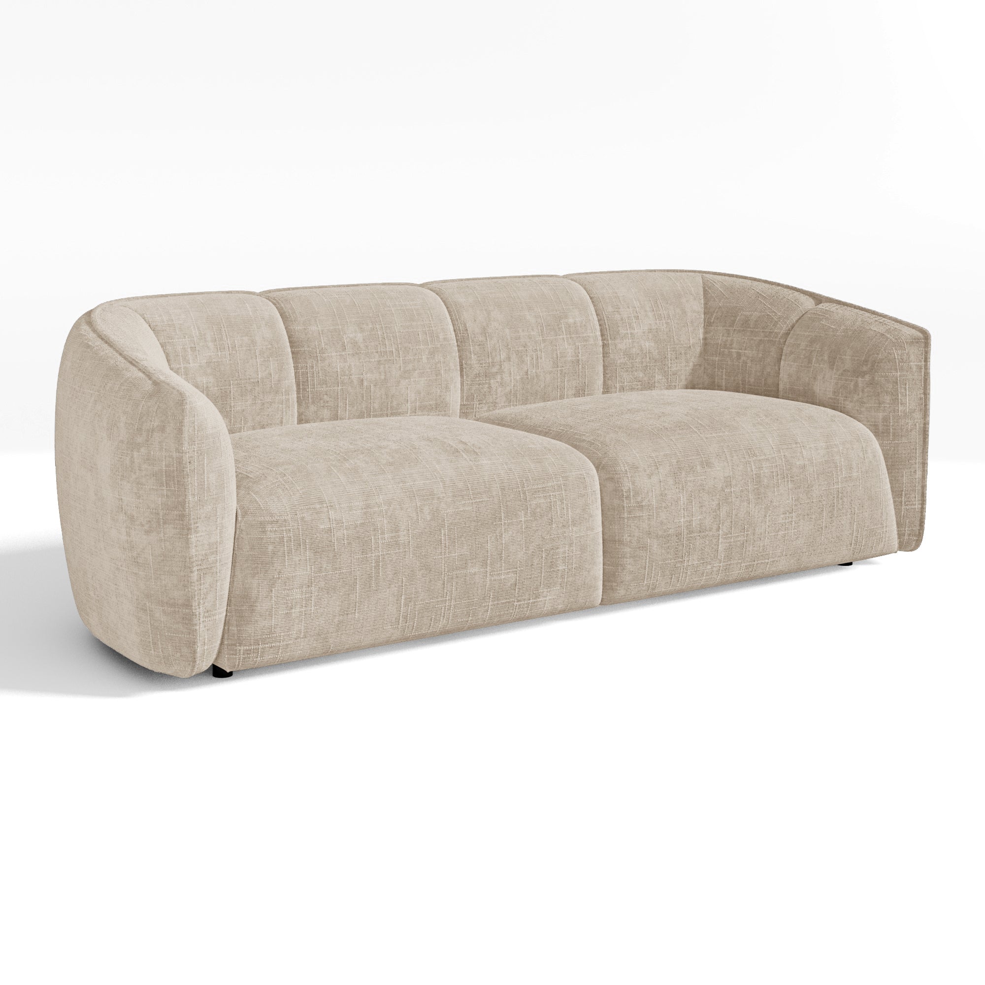 Sia Home Nami canapé droit 4 places crème tissu