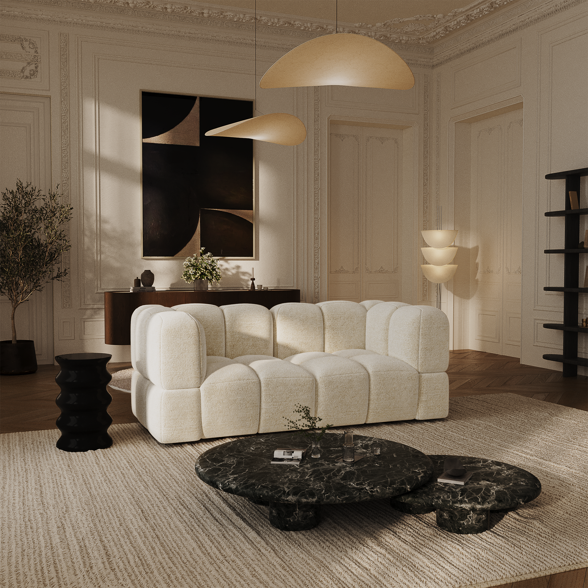 Sia Home Nubi canapé modulable 178 cm mousse ressorts