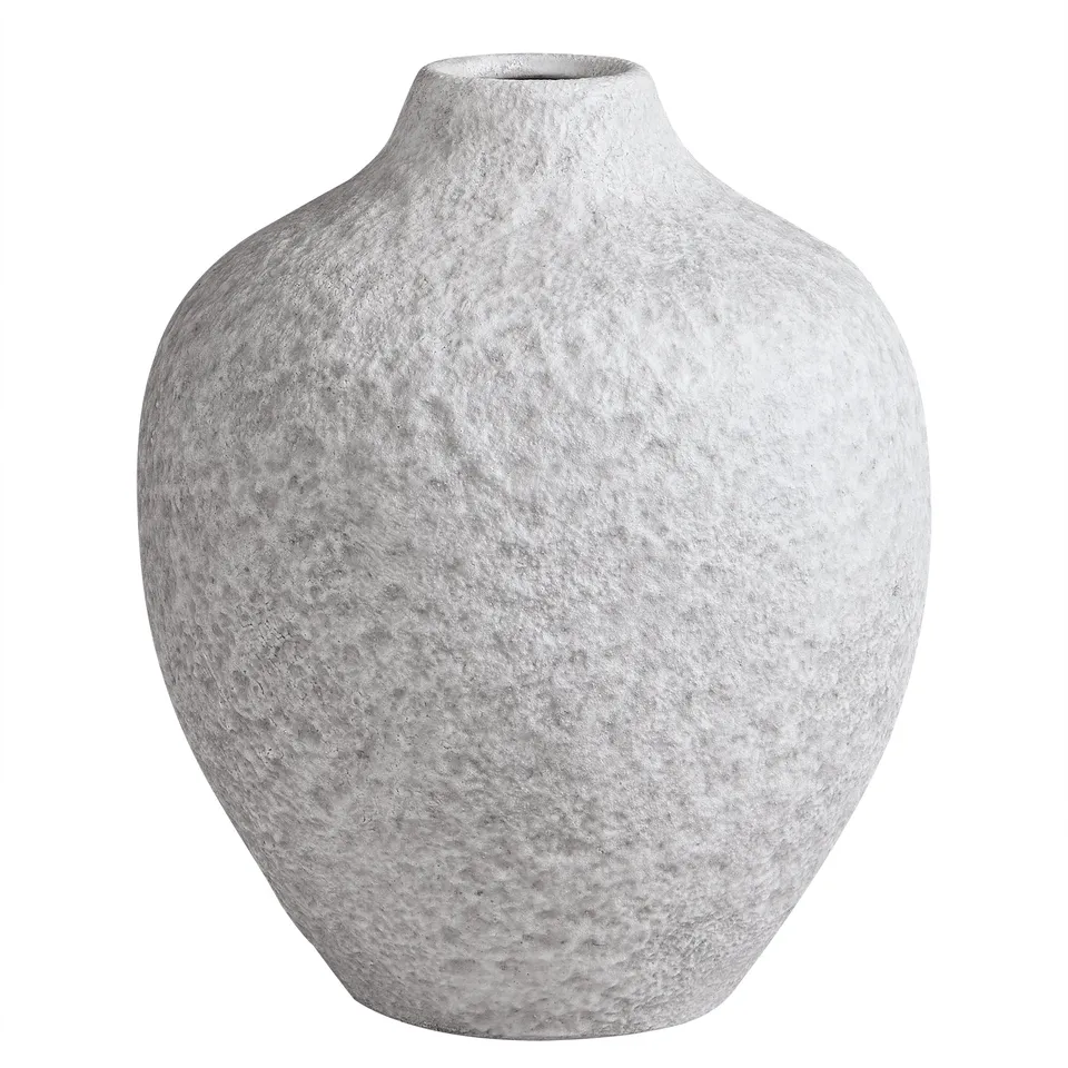 Sia Home Stone vase céramique blanc 36 cm aspect pierre