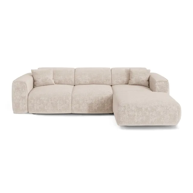 Sia Home Yuma canapé convertible angle droit crème 5 places