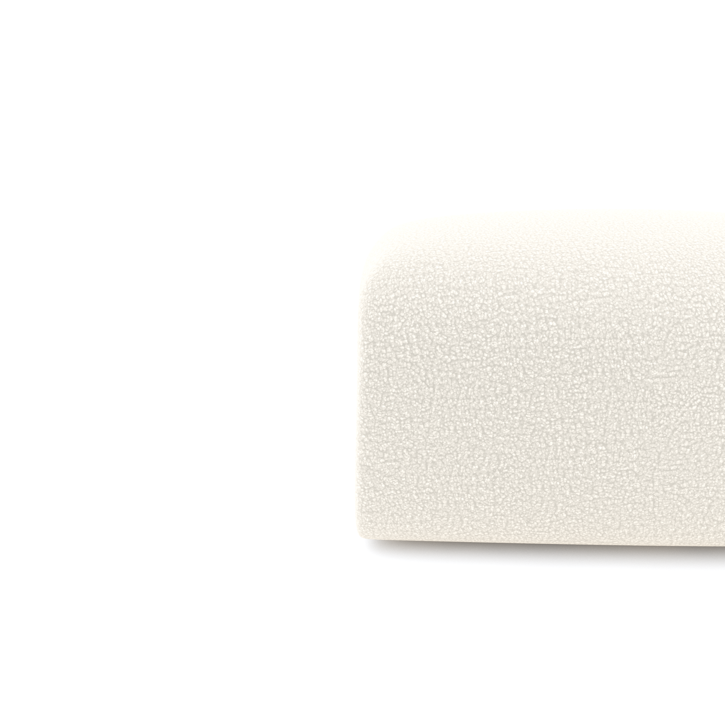 Sia Myra pouf tissu crème assise ronde