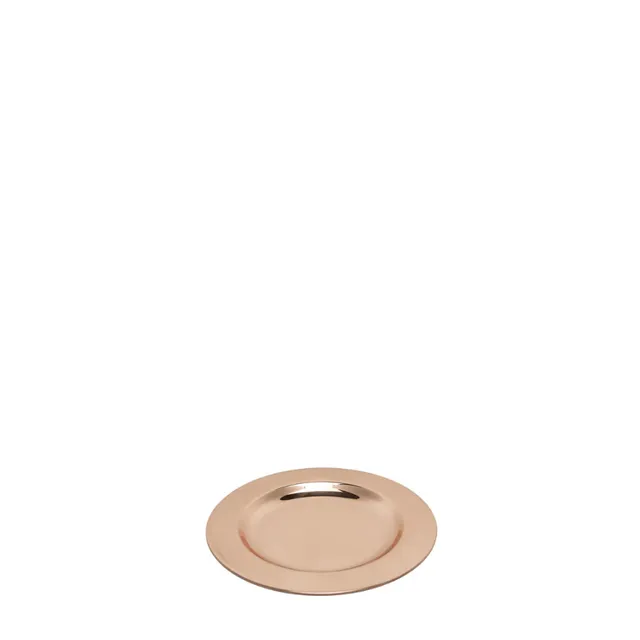 Sia Home plateau décoratif rond cuivre 14,5 cm acier