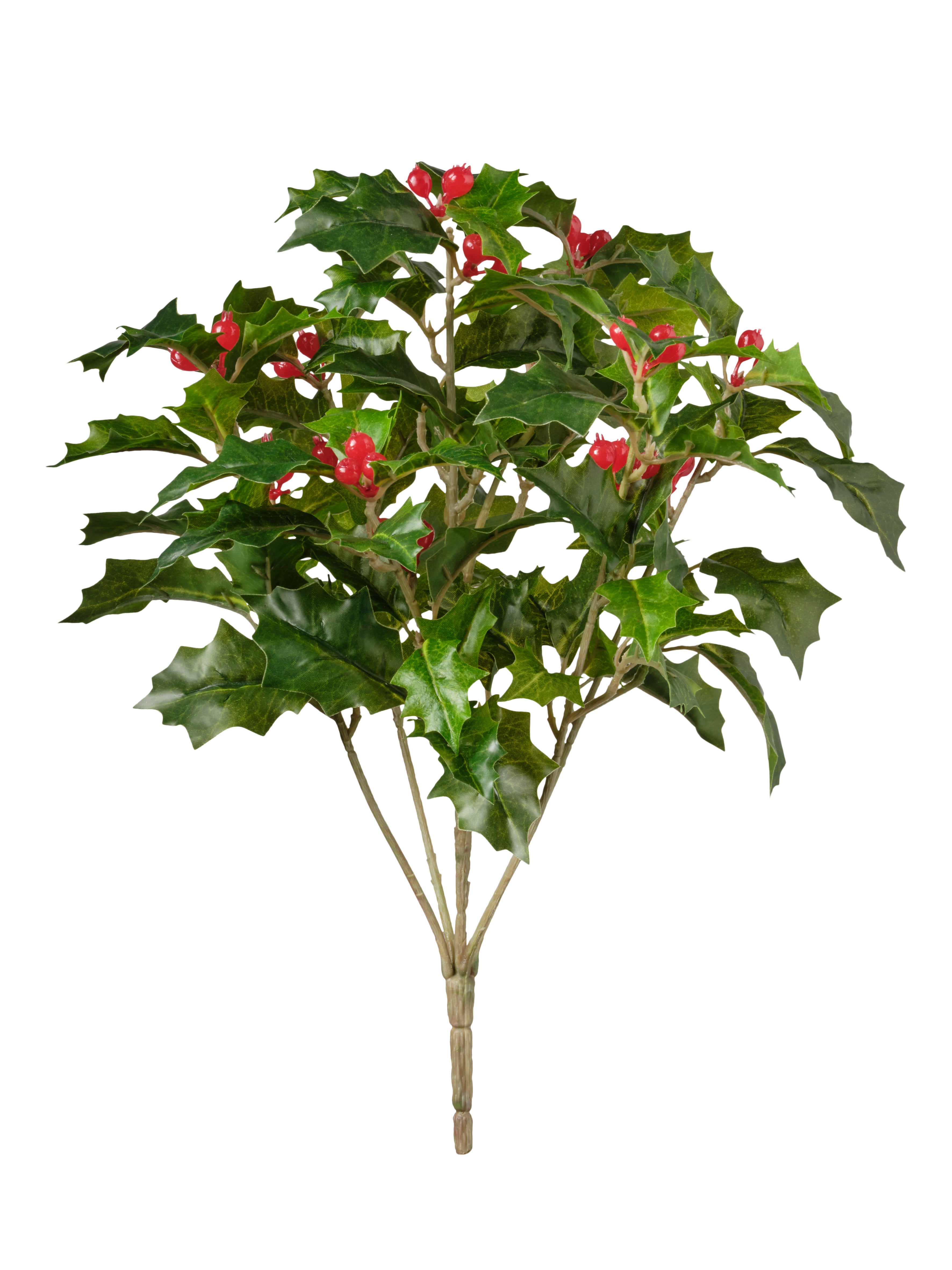 Feuillazur Rungis Branche de houx vert artificiel 35 cm