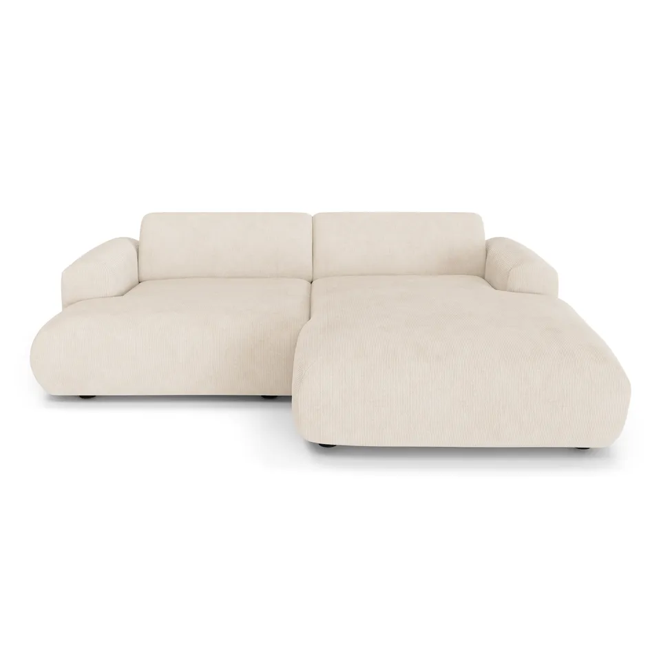 Sia Myra canapé angle droit 5 places crème
