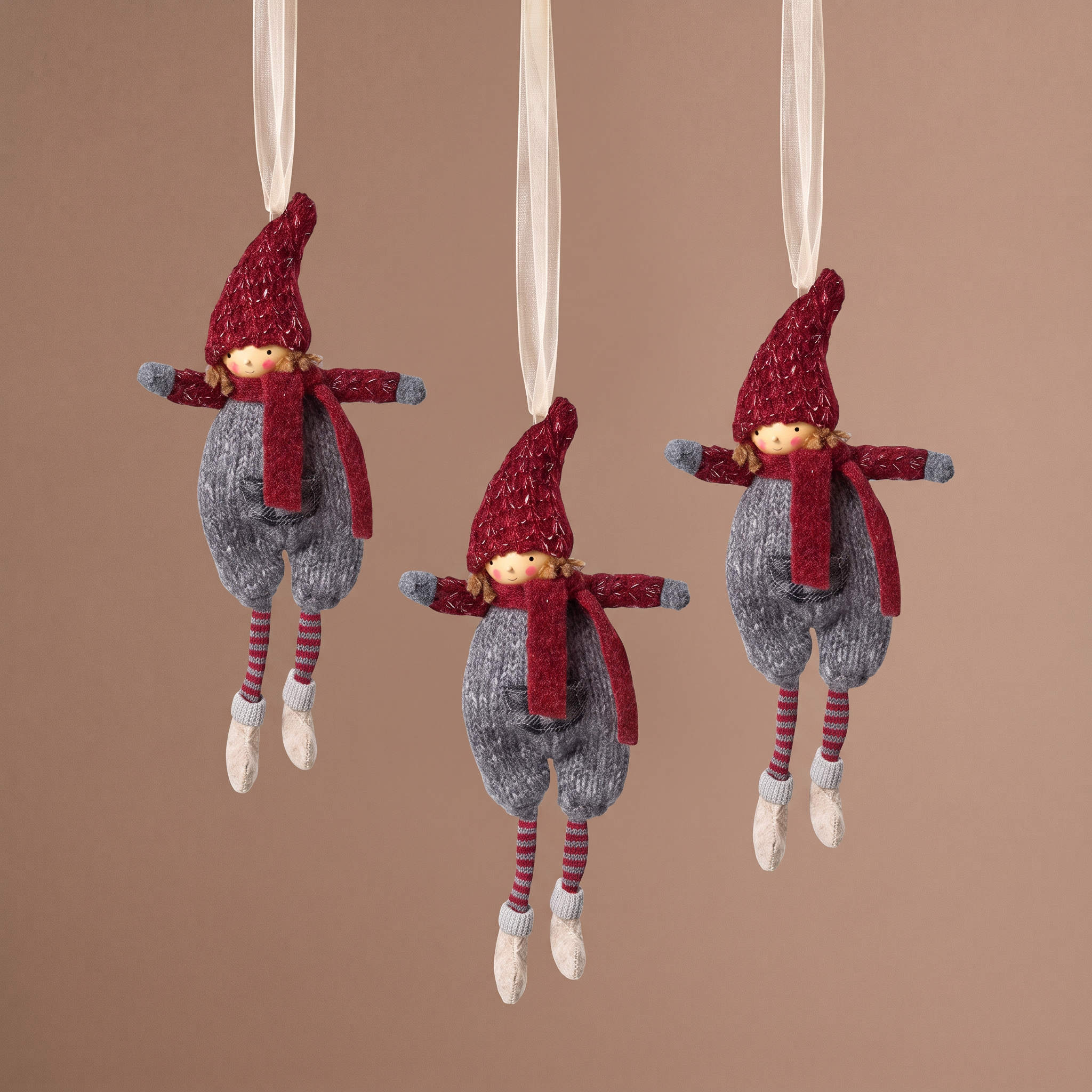 Sia Home Boules et suspensions Figurine Olaf 24 cm rouge résine
