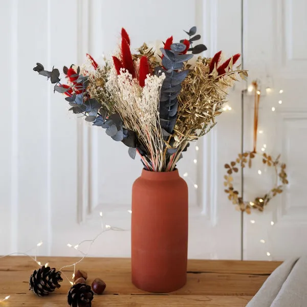 Flowrette Green Christmas bouquet fleurs séchées eucalyptus