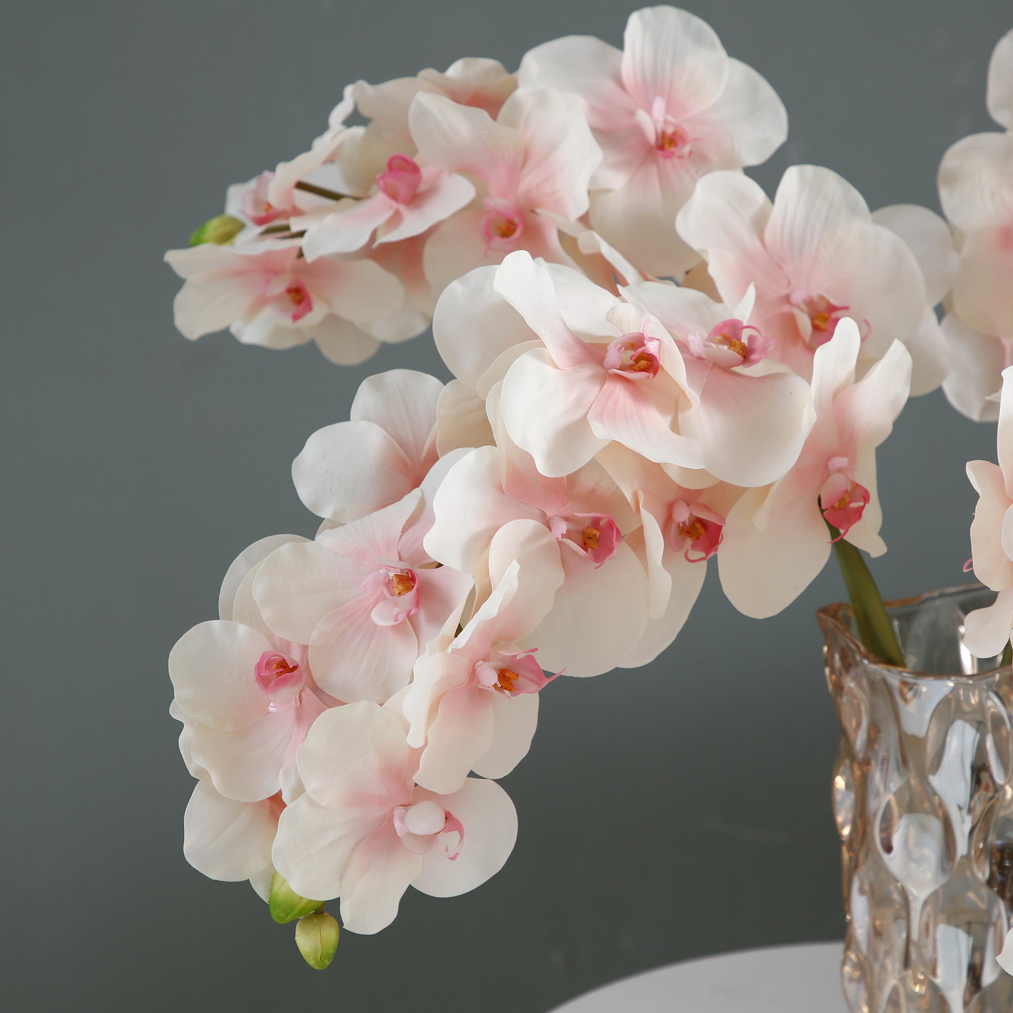 Sia Home Orchidée Phalaenopsis tige artificielle blanc 66 cm