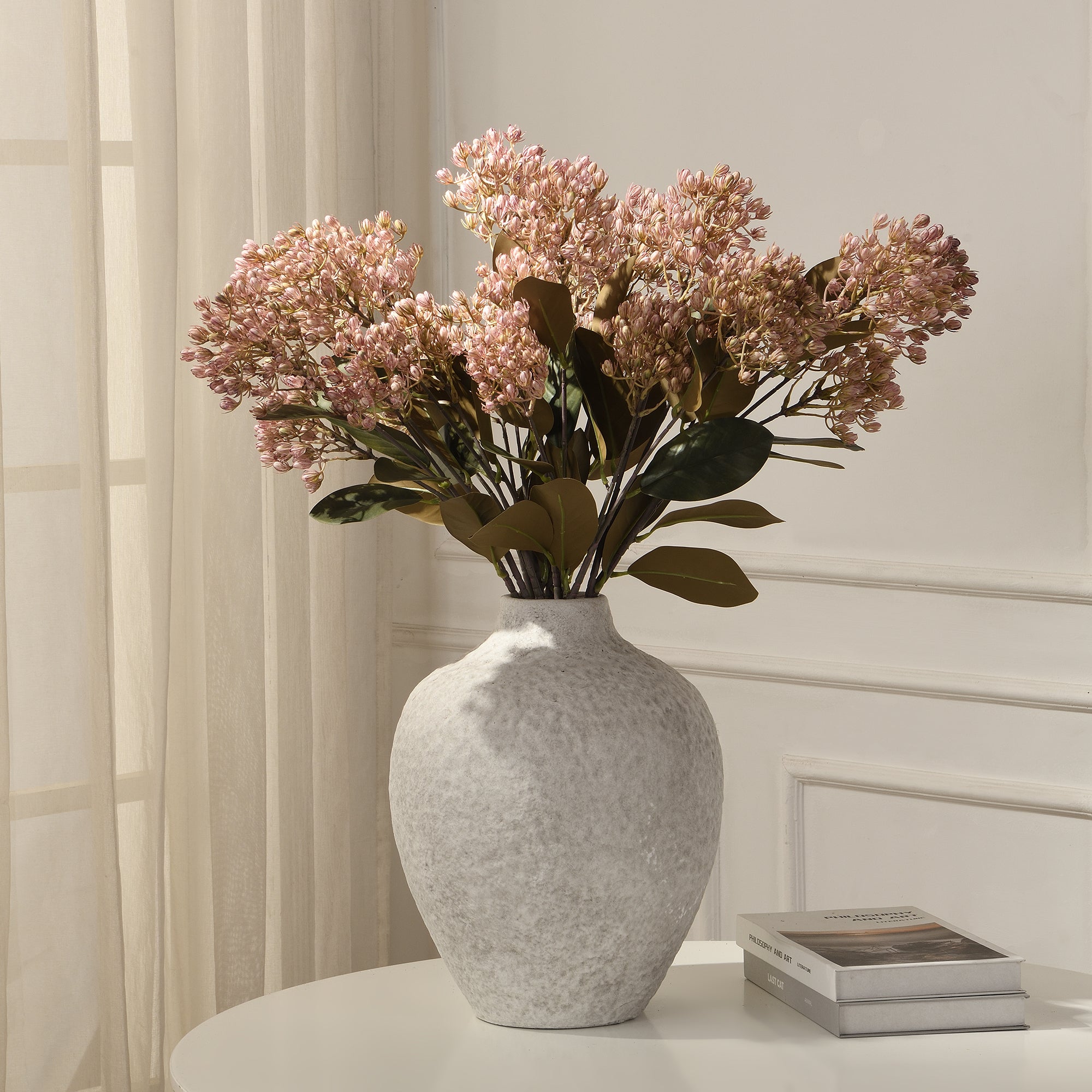 Sia Home Sedum Tige 80 cm fleur artificielle blanc